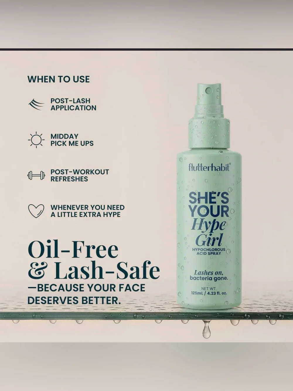 flutterhabit She's Your Hype Girl Hypochlorous Acid Spray — full size